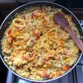 El cooksnap de Christian M. cuando hizo Paella de mariscos.