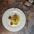 Cooksnap Azyyati Zakaria semasa beliau membuat Fettucini Carbonara.