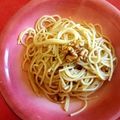 il RK quando ha preparato Spaghetti con burro senza lattosio, alici e noci