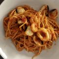 El cooksnap de Angie Perálvarez Fernández cuando hizo 🇮🇹 Espaguetis frutti di mare.