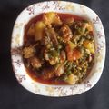 Rekha Vora's cooksnap of when they made ચોળી રીંગણ બટાકાનું શાક (Chori Ringan Bataka Shak Recipe In Gujarati).