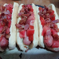 El cooksnap de Eloisa Diaz cuando hizo Hot dogs con tocino.