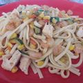 El cooksnap de Nico Marambio Cajales cuando hizo Fideos chinos con verduras salteadas y longaniza.