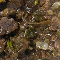 El cooksnap de Yesica cuando hizo Carne Mongoliana Muy, Muy rica (comida china).