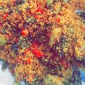 Zara's cooksnap of when they made Dambun cuscus da zogale.
