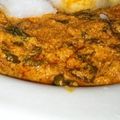 Khady Dharuna's cooksnap of when they made Egusi soup using leftover chicken stew...