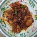 Cooksnap Mastura semasa beliau membuat Ayam Masak Merah Tumis Bercili.