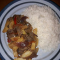 El cooksnap de Kath cuando hizo Lomo saltado.