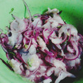 El cooksnap de laura de rosa cuando hizo Aguachile con camarones.