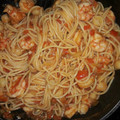 El cooksnap de Paola Vindaz cuando hizo Pasta con camarones.