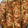 El cooksnap de Rosa cuando hizo Calabacines rellenos de pollo, verduras y queso.
