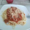 El cooksnap de Anallely cuando hizo Pasta a la Bolognesa.