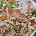 El cooksnap de Jesus Fong cuando hizo Pasta integral con pollo y espinacas.