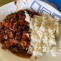El cooksnap de NCC cuando hizo Frijoles multicolor con arroz para batch cooking.