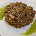 El cooksnap de carmen manzano cuando hizo Tartar de atún con alioli de aguacate.