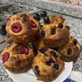 El cooksnap de Nicole Hadad cuando hizo Muffins sin azúcar, arándano, frambruesa y chips chocolate.