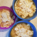 El cooksnap de Valeria Reyes cuando hizo Sopa de fideos con queso.