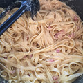 Christie's cooksnap of when they made Spaghetti Carbonara.