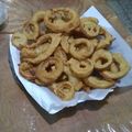 El cooksnap de Carla cuando hizo Aros de cebolla fritos.