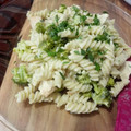 El cooksnap de Rico Sabor cuando hizo Fettuccine alfredo con pollo y Brócoli.