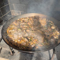 El cooksnap de Pedro Arias cuando hizo Paella de pato, setas y foie.