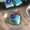 Cooksnap Salina Jalaludin semasa beliau membuat Agar-agar Santan Bunga Biru Telang.