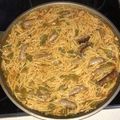 El cooksnap de clasiquisimos cuando hizo Fideos a la cazuela con costilla de cerdo y salchichas.