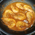 El cooksnap de Laura cuando hizo Langostinos en salsa.