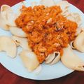 El cooksnap de Shirley cuando hizo Fideos rojos con atún.