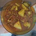 El cooksnap de Karol cuando hizo Lentejas castellanas, con tomates y patatas.