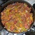 El cooksnap de Luis Figueroa cuando hizo Bistec con salchicha polaca.