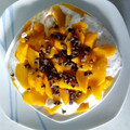 El cooksnap de Carmeta cuando hizo Mango fresco y yogurt con chía, semillas de amapola y chocolate amargo.