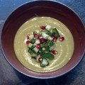 jeremysierra's cooksnap of when they made Chilled avocado soup with cucumber and pomegranate salsa.