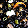 El cooksnap de LasRecetasDeMiMadre cuando hizo Arroz negro caldoso de sepia y gambas.