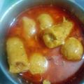 Meena Mathur का कुकस्नैप जब उन्होंने गट्टे की सब्जी बनाया था।