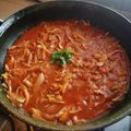 El cooksnap de Alejandro Payan cuando hizo Tinga de pollo.