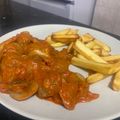 El cooksnap de Laia Alfonso cuando hizo Albóndigas en salsa de tomate 🍅 y champiñones 🍄.