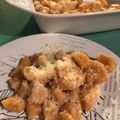 El cooksnap de María de los Angeles cuando hizo Ñoquis veganos de calabaza y sésamo con salsa de tomate a la pimienta.