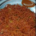 Manju का कुकस्नैप जब उन्होंने वेज हक्का नूडल्स (veg hakka noodles recipe in Hindi) बनाया था।