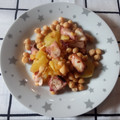 El cooksnap de César Angulo González cuando hizo Garbanzos con pulpo 🐙 a la parrilla.