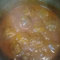 El cooksnap de Magda cuando hizo Albóndigas con salsa de tomate y pasta corta.