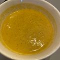 El cooksnap de mjfeno cuando hizo Crema de zanahoria con berenjena y mascarpone en Monsieur cuisine.