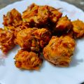 Subhasri Mondal Maity's cooksnap of when they made Crispy onion pakoda / kurkuri kanda bhajji.