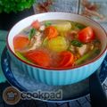 Cooksnap Q'leenalee's Kitchen semasa beliau membuat 👩‍🍳Sup Ayam Healthy Lunch.