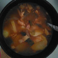 El cooksnap de Itzy Navarro cuando hizo Sopa de papa con chile poblano.