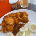 El cooksnap de Mariana Torio cuando hizo Camarones al Coco.