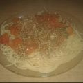 El cooksnap de Lady Marmalade cuando hizo Fideos integrales con tomate y albahaca 🍅🌱.