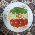 کوک اسنپ م ع 🇮🇷 بعد از امتحان کردن 🇮🇷🍜سالاد الویه طرح پرچم ایران جااان🍜🇮🇷.