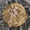 El cooksnap de Mery cuando hizo Espaguetis cremosos con salmón y parmesano.