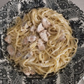 El cooksnap de Mery cuando hizo Espaguetis cremosos con salmón y parmesano.